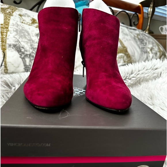 Vince Camuto ribbon red (pink burgundy booties) - Picture 4 of 6